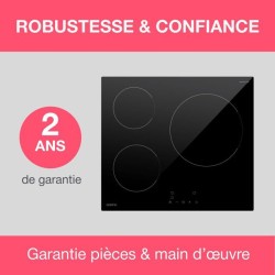 Table de cuisson induction OCEANIC 3 foyers L60 x P52 cm OCEATI3Z7B