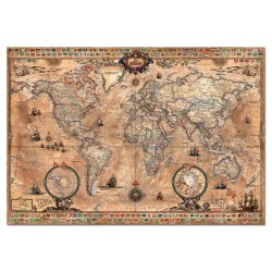 Puzzle Mappe monde, 1000 pieces, Voyage et cartes, EDUCA 15159