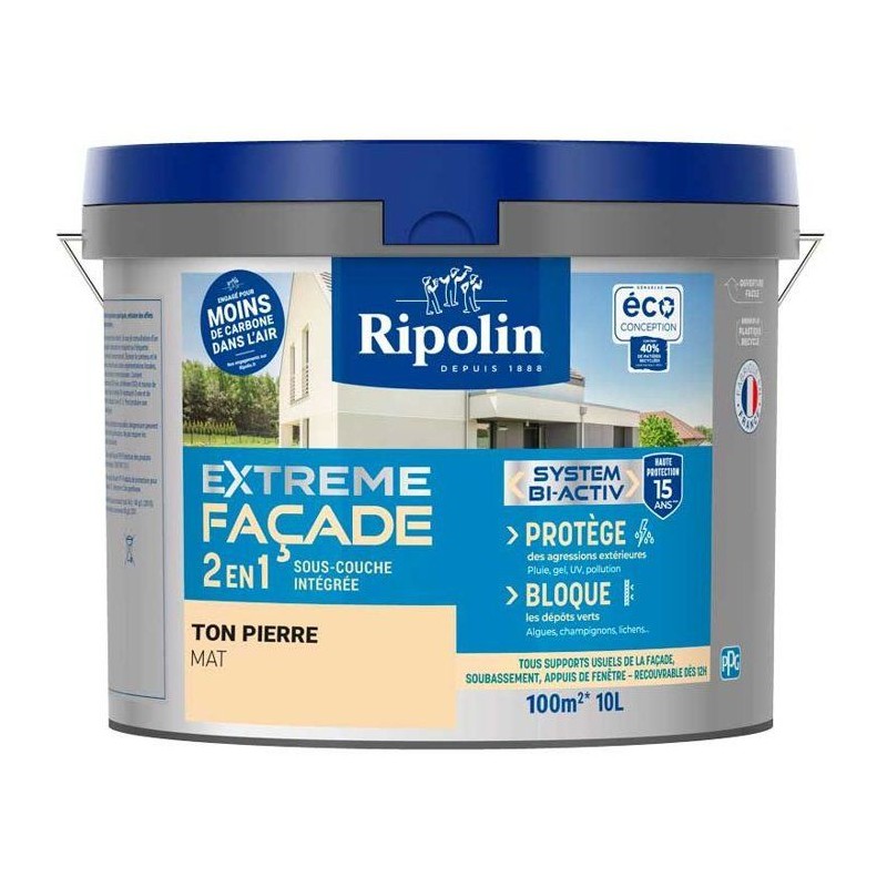 RIPOLIN PROTECTION EXTREME FACADE TON PIERRE Mat 10 L