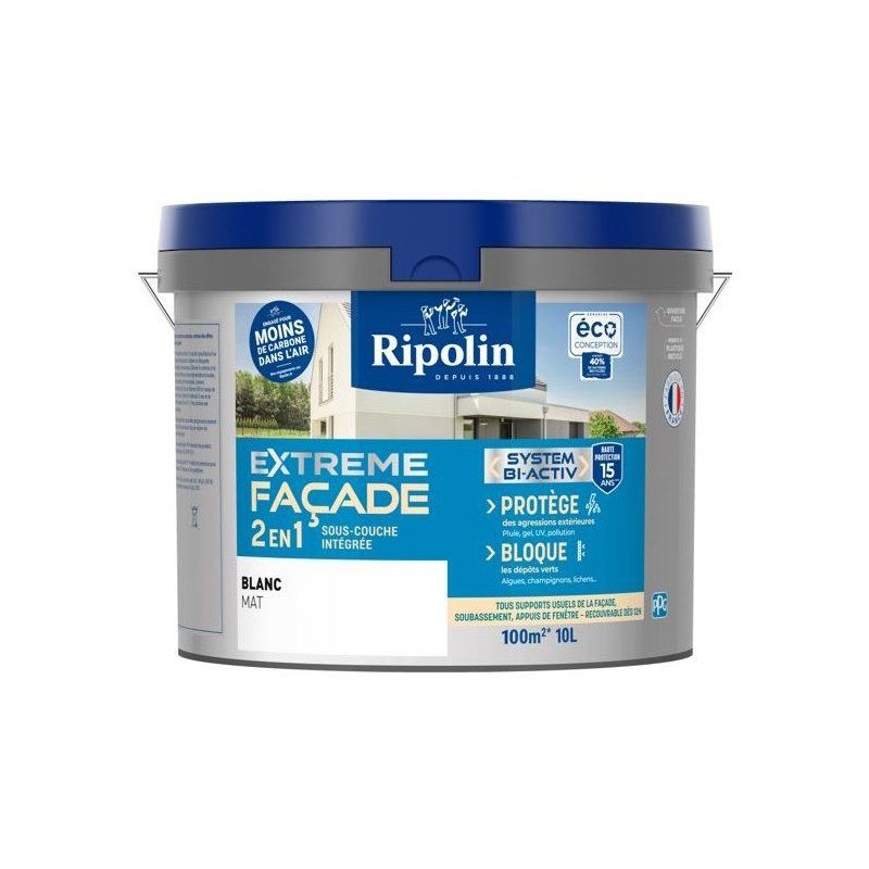 RIPOLIN PROTECTION EXTREME FACADE BLANC Mat 10 L