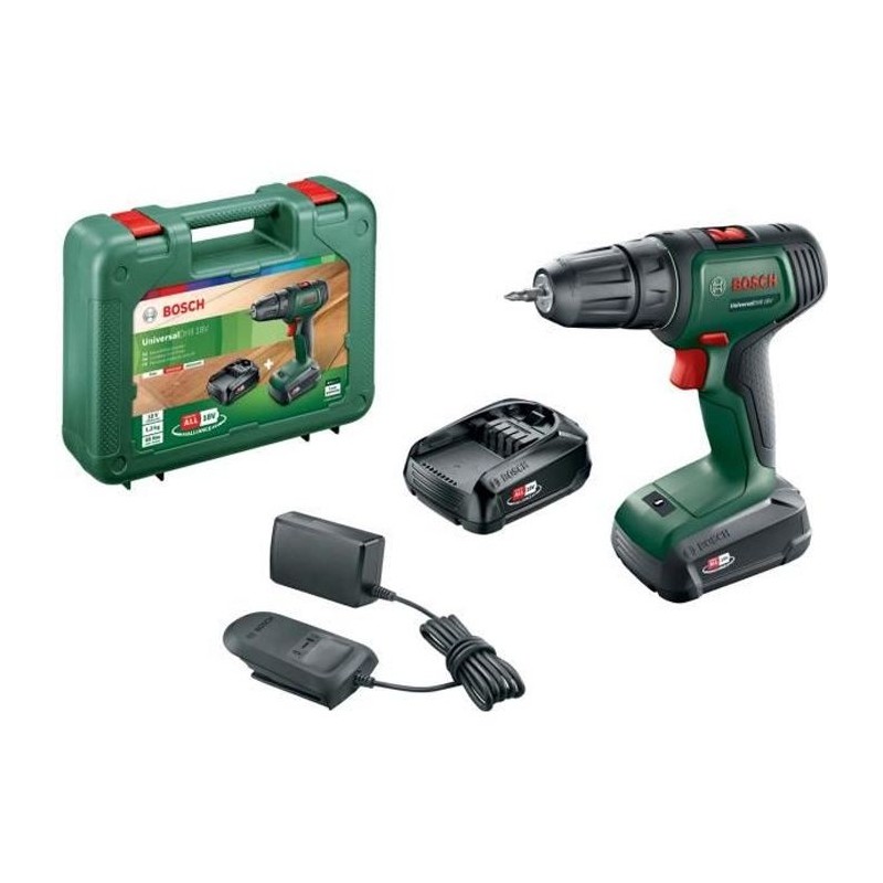 Perceuse-visseuse sans-fil Bosch - UniversalDrill 18 (Livrée avec 2 batteries...