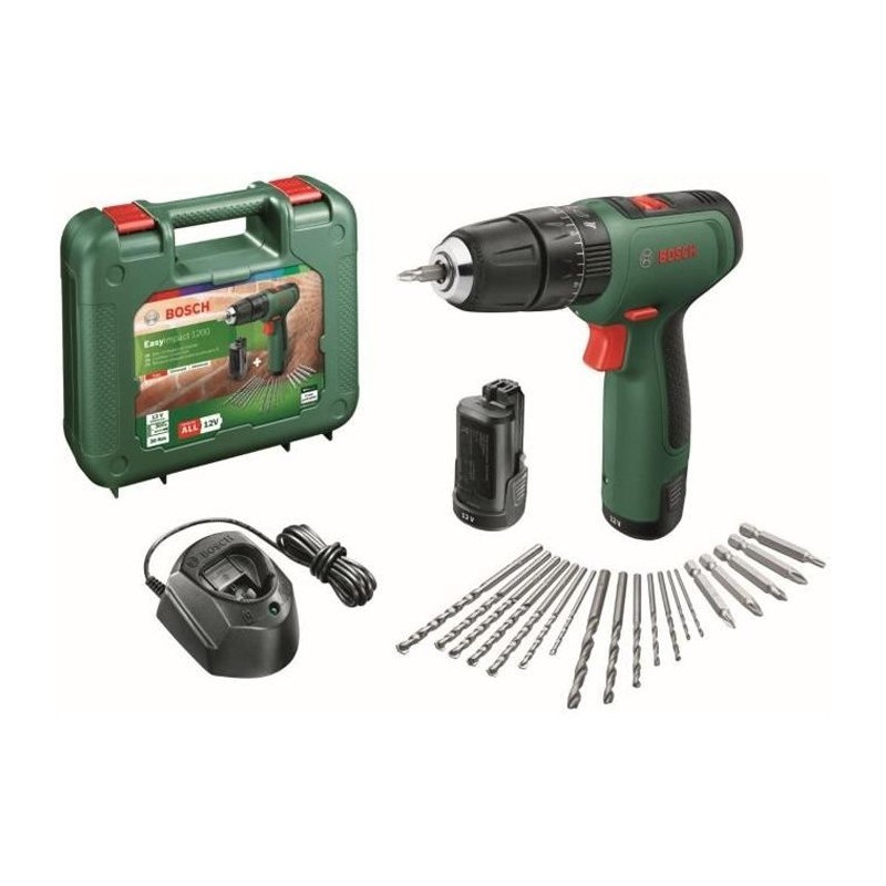 Perceuse a percussion Bosch - EasyImpact 1200 (2 batteries 12V, 1 chargeur, 1...