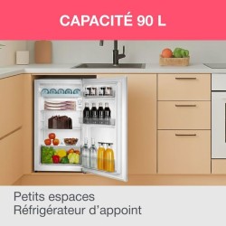 Réfrigérateur table top - OCEANIC - 90L - 37dB - Classe E - L44,5 x P47,5 x H...
