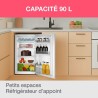 Réfrigérateur table top - OCEANIC - 90L - 37dB - Classe E - L44,5 x P47,5 x H...