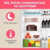 Réfrigérateur table top - OCEANIC - 90L - 37dB - Classe E - L44,5 x P47,5 x H...