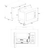 Four micro-ondes encastrable CONTINENTAL EDISON MO20IXES Noir et Inox L59,5 x...