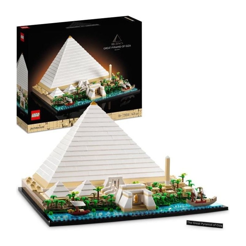 LEGO 21058 Architecture La Grande Pyramide de Gizeh, Loisir Créatif Maquette ...