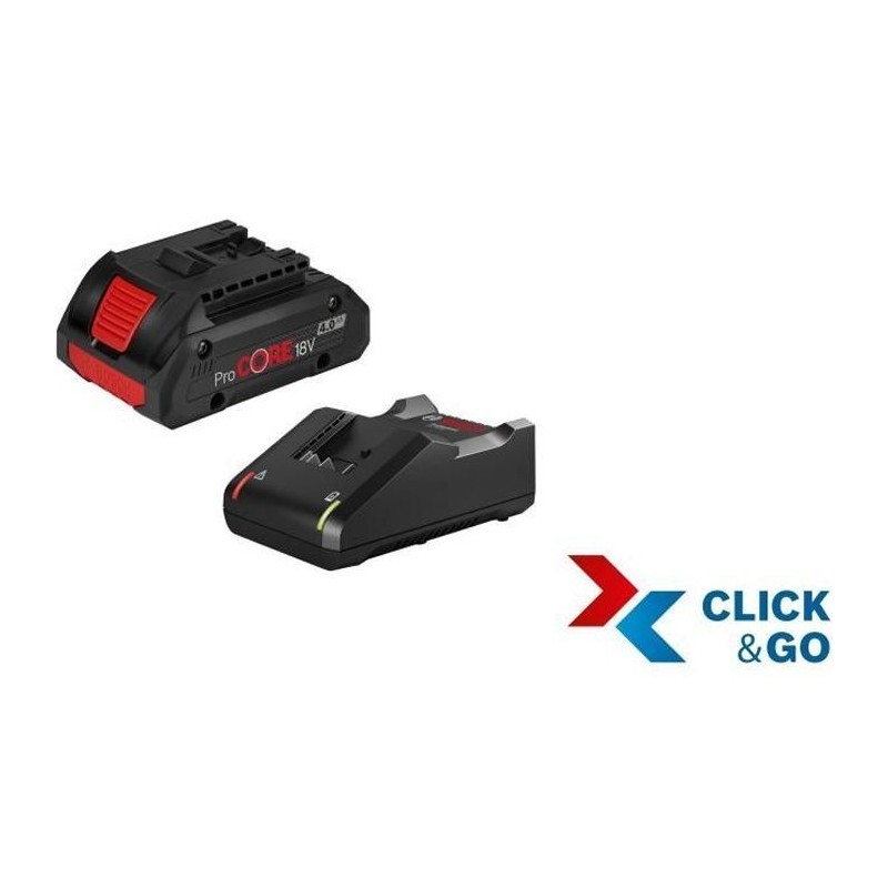 Set batterie Bosch Professional ProCORE 18V 4,0Ah + Chargeur GAL 18V-40 - 160...