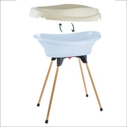 Pack plan a langer et baignoire - THERMOBABY - VASCO - Fleur Bleue - 2 en 1