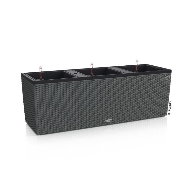 LECHUZA Jardiniere - Trio cottage 30 - 100 x 32,5 x 34,5 cm - 42 L - Kit comp...