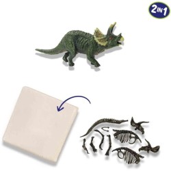 Fouille de dinosaures et de squelettes 2 en 1 - Tricératops - SES
