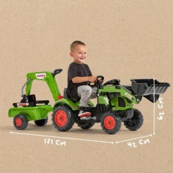 Tractopelle Claas - FALK - Volant directionnel, Excavatrice et Remorque - Fab...