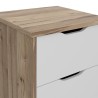 Chiffonnier VANKKA  4 Tiroirs - Décor chene et blanc - Style scandinave - L 4...
