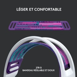 Casque gamer - Sans fil - Logitech G - G733 Lightspeed - PS5, PS4, PC, MAC - ...