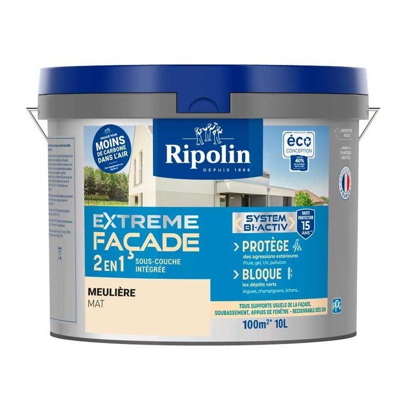 RIPOLIN Peinture façade ton Meuliere  10L