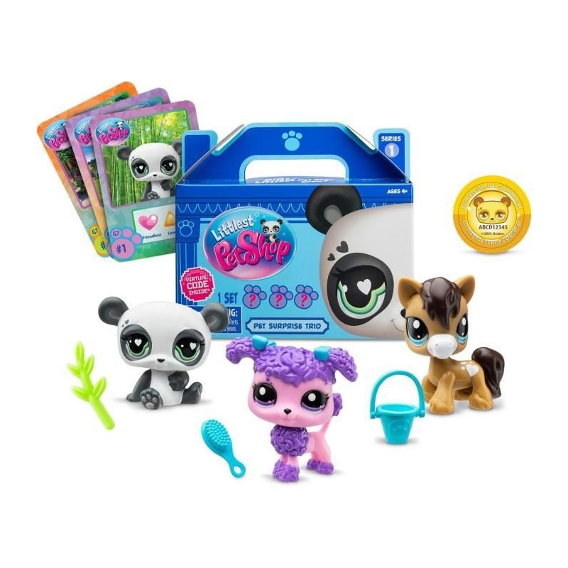 BANDAI - Littlest Pet Shop - 3 Pets surprise - Petits animaux a collectionner...