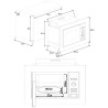 Four micro-ondes encastrable Grill CONTINENTAL EDISON MO20IXEG L59,5 x H38,8 ...