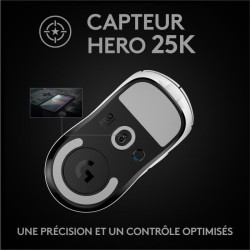 Souris gamer - Sans fil - Logitech G - G Pro X Superlight - Blanc
