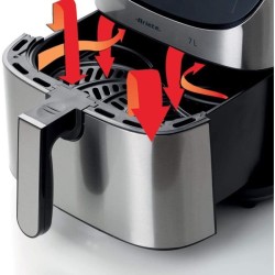 Friteuse sans huile digitale ARIETE - inox brossé - XXL 2 kilos -