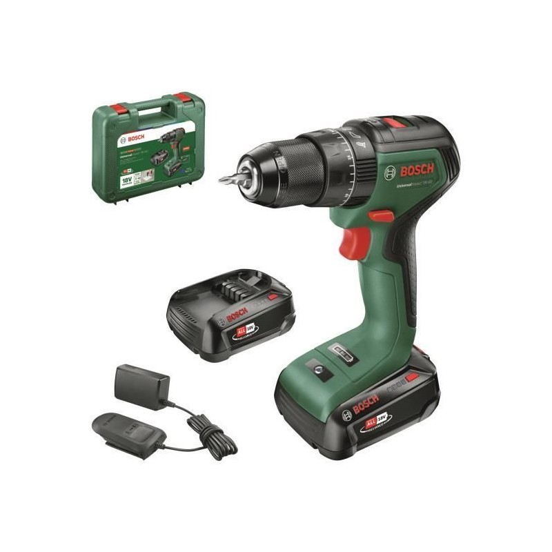 Perceuse visseuse Bosch UniversalImpact 18V60 Brushless (+2xbatteries 2,0Ah) ...