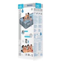Kit Piscine hors sol tubulaire BESTWAY - Steel Pro™ - 366 x 201 x 66 cm - Rec...