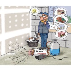 Générateur d'air chaud - ROTHENBERGER - Roturbo 12000 - 12 kW - Bas - Gris