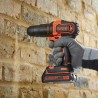 Perceuse a percussion sans fil - 18V - BLACK+DECKER + 1 batterie 1,5Ah + char...