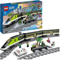 LEGO City Le Train de Voyageurs Express - Jouet de Train Télécommandé - Phare...
