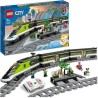 LEGO City Le Train de Voyageurs Express - Jouet de Train Télécommandé - Phare...