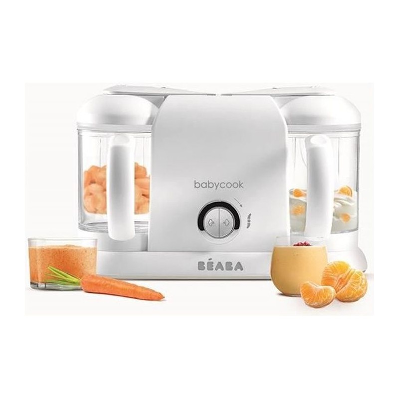 BEABA, Babycook Duo, robot bébé 4 en 1, contenance XXL, blanc