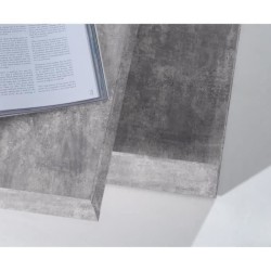 Table basse carrée pivotante - Panneau de particules - Décor béton gris clair...