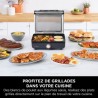 Grill et plancha NINJA - Sizzle GR101EU - Surface 34x8x13,5cm - Jusqu'a 260°C