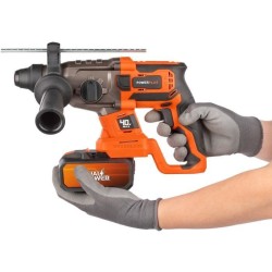 Marteau perforateur sans fil SDS-Plus 40V 5J BRUSHLESS + 5 accessoires - DUAL...