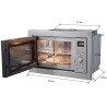 Micro-ondes grill encastrable CONTINENTAL EDISON CEMO25GE2 Silver L59,5 x H38...