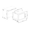 Micro-ondes grill encastrable CONTINENTAL EDISON CEMO25GE2 Silver L59,5 x H38...