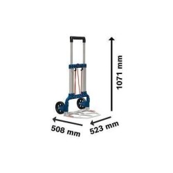 Diable Bosch Professional repliable de transport pour L-Boxx, capacité de 125...