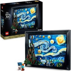 LEGO Ideas 21333  Vincent Van Gogh - La Nuit Étoilée, Reproduction de Tableau...
