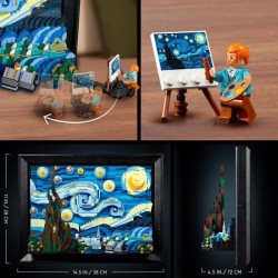 LEGO Ideas 21333  Vincent Van Gogh - La Nuit Étoilée, Reproduction de Tableau...