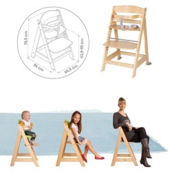 ROBA Chaise Haute Évolutive Born Up 2 en 1 + Transat Inclinable - Sternenzaub...