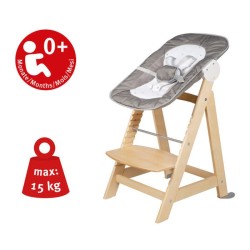 ROBA Chaise Haute Évolutive Born Up 2 en 1 + Transat Inclinable - Sternenzaub...