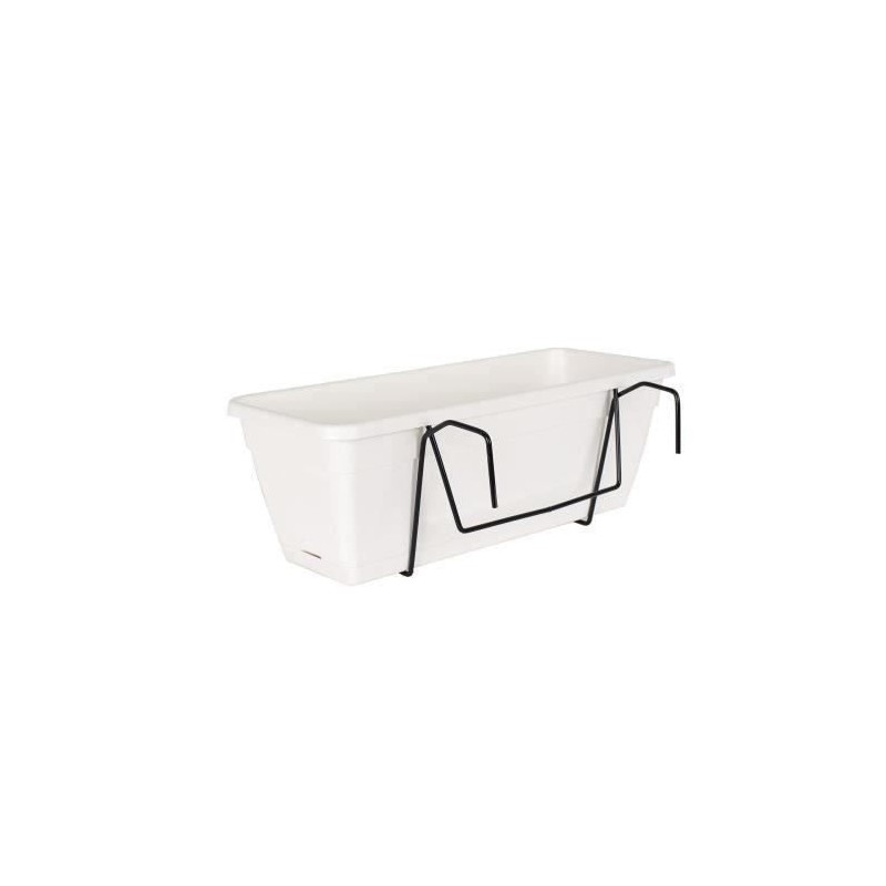 ARTEVASI Kit Jardiniere VENEZIA avec réserve d'eau - Blanc - 10L - 49 x 19,5 ...