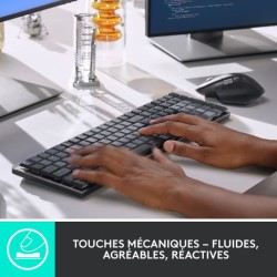 Clavier - Sans fil - Logitech - MX Mechanical - AZERTY - Mécanique - Rétroécl...