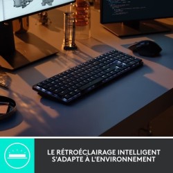 Clavier - Sans fil - Logitech - MX Mechanical - AZERTY - Mécanique - Rétroécl...