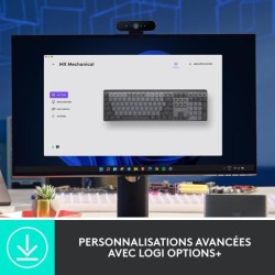 Clavier - Sans fil - Logitech - MX Mechanical - AZERTY - Mécanique - Rétroécl...