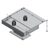 Table Basse - Bout de canapé -  mélamine Gris Béton et Blanc L100 x H46,1 x P...