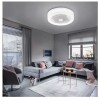 AIR-LIGHT CROWN - Ventilateur de plafond blanc Ø40cm 95W avec couronne d'écla...