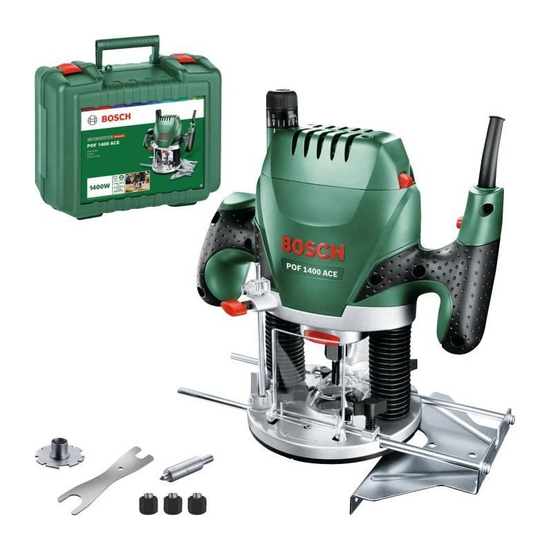 Défonceuse Bosch - POF 1400 ACE (1400W, livrée avec set d'accessoires)