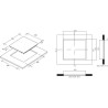 Plaque de cuisson vitrocéramique CANDY CH63CT - 3 foyers - L 60cm -