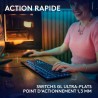Clavier gamer - Filaire - Logitech G - G915 X - AZERTY - Switch tactile - Noir
