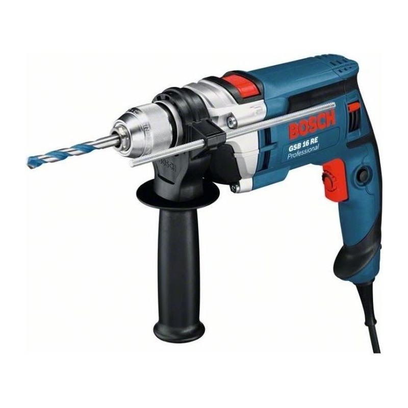 Perceuse-visseuse a percussion Bosch Professional GSB 16 RE + coffret - 06011...